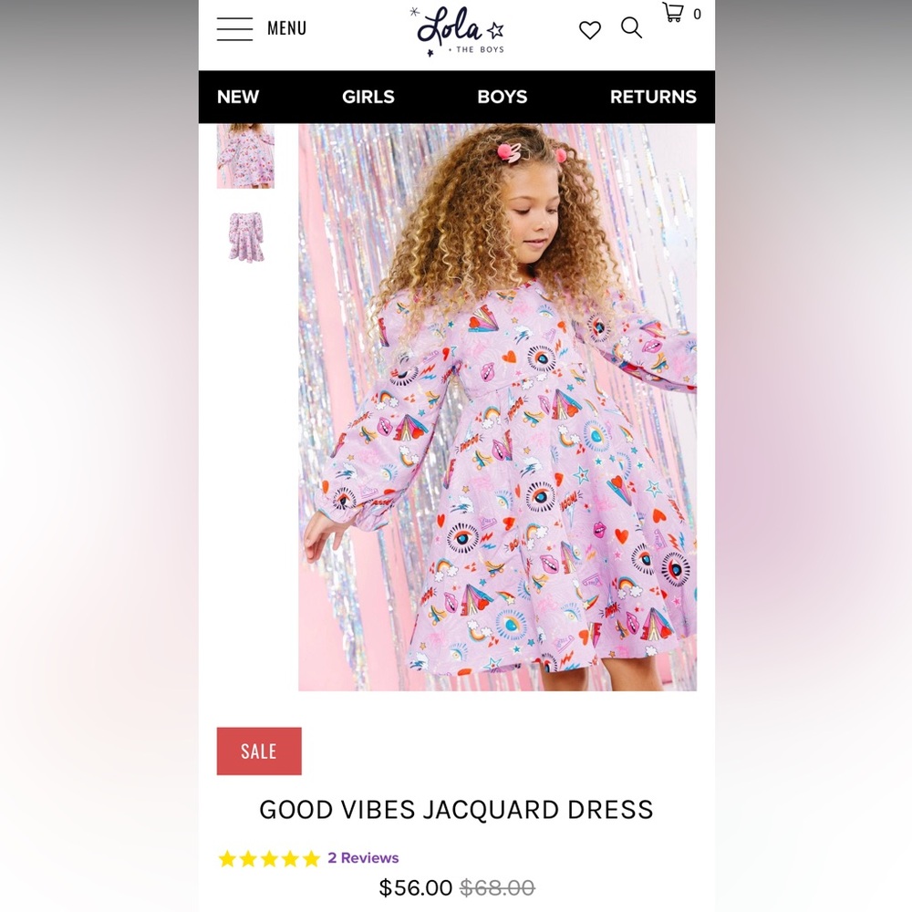 EUC Lola + The Boys Good Vibes jacquard dress